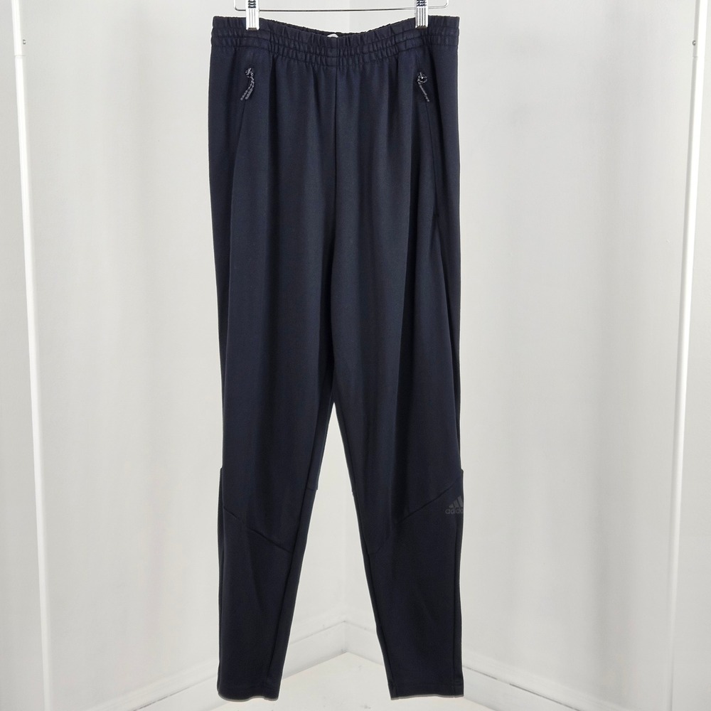 Adidas ZNE Tapered Joggers Pant Mens M Black Zipper Pockets